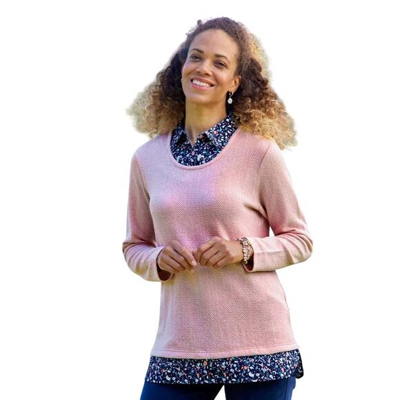 Atlas for Women Womens/Ladies 2 in 1 Sweater / Pink - Picture 3 of 3